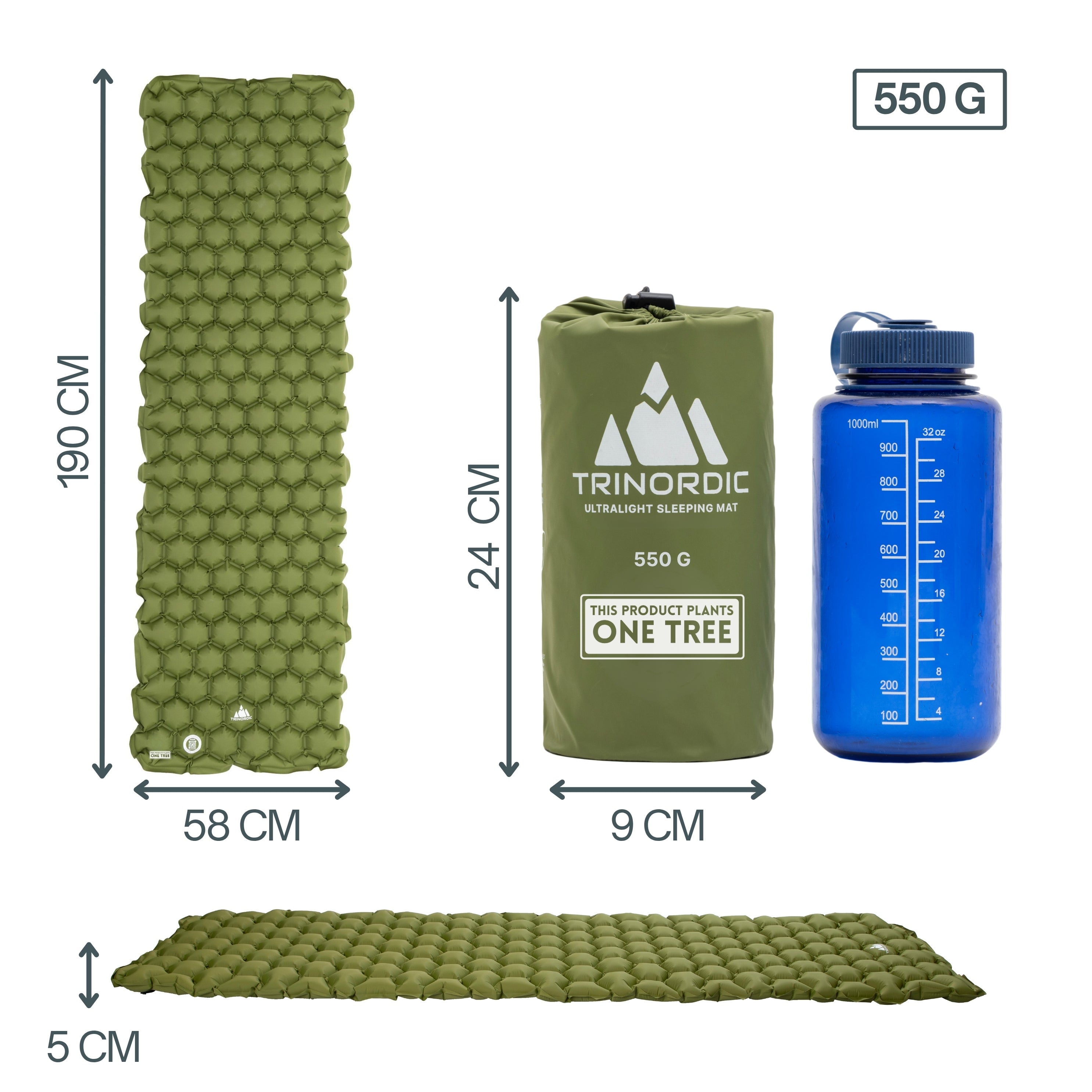 The Lightweight Summer kit- 1350g - Sleeping pad, Sleeping bag, Camping pillow - Save 15%